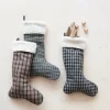 Sale Woven Wool Blend Plaid Stocking w/ Sherpa Cuff - cozylivehome.com | we sell a wide range of comfortable household items Shop All