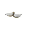 New WPR3944 White Porcelain Double Snack Bowl with Gold - cozylivehome.com | we sell a wide range of comfortable household items Giftware