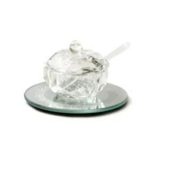 Outlet X2583 Small Crystal Honey Dish with Coaster - cozylivehome.com | we sell a wide range of comfortable household items Shop All