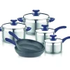 Best Sale YBM Home Stainless Steel 10-Piece Cookware Set, Blue - cozylivehome.com | we sell a wide range of comfortable household items Housewares